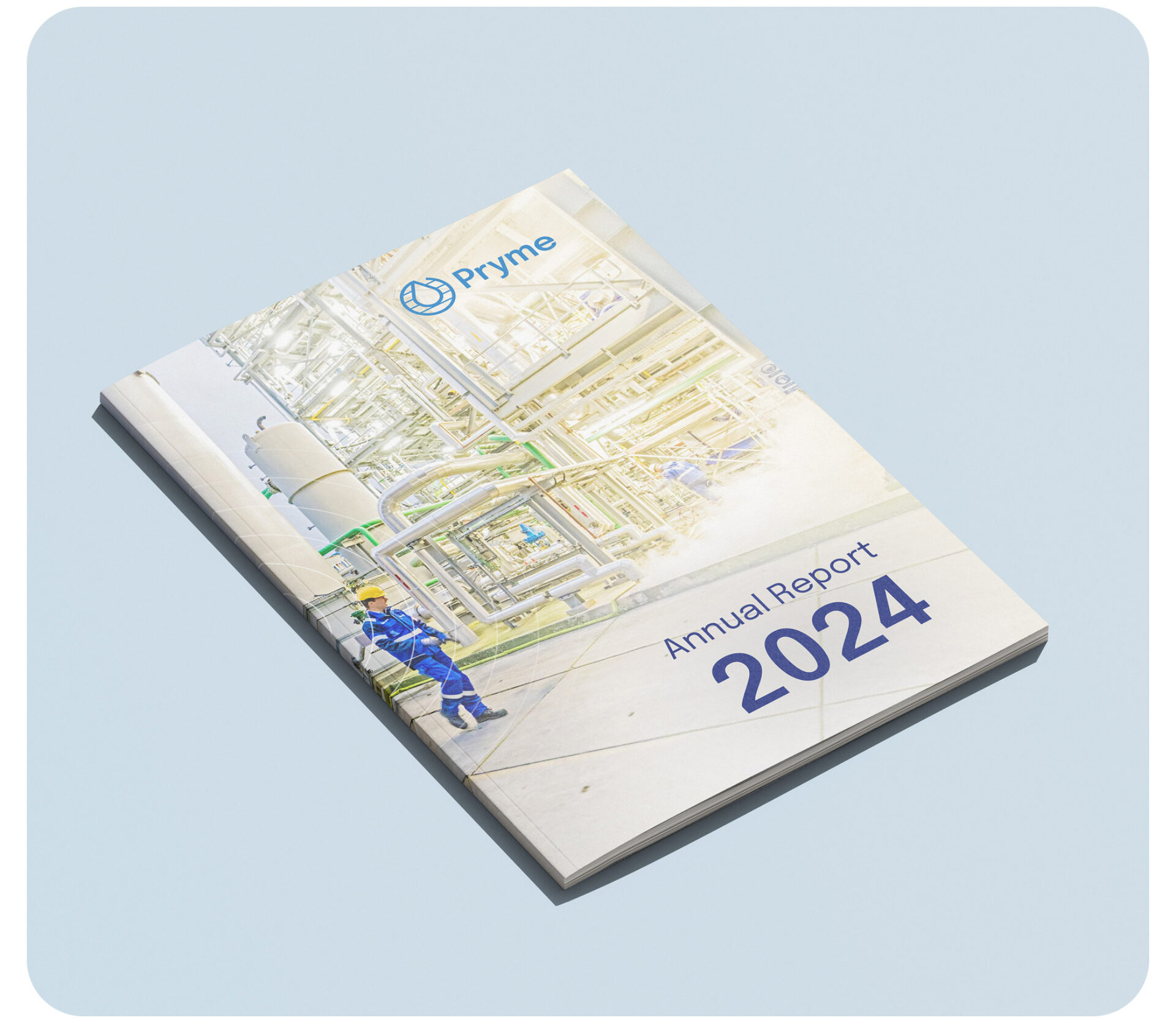 Pryme brochure mockup of the cover