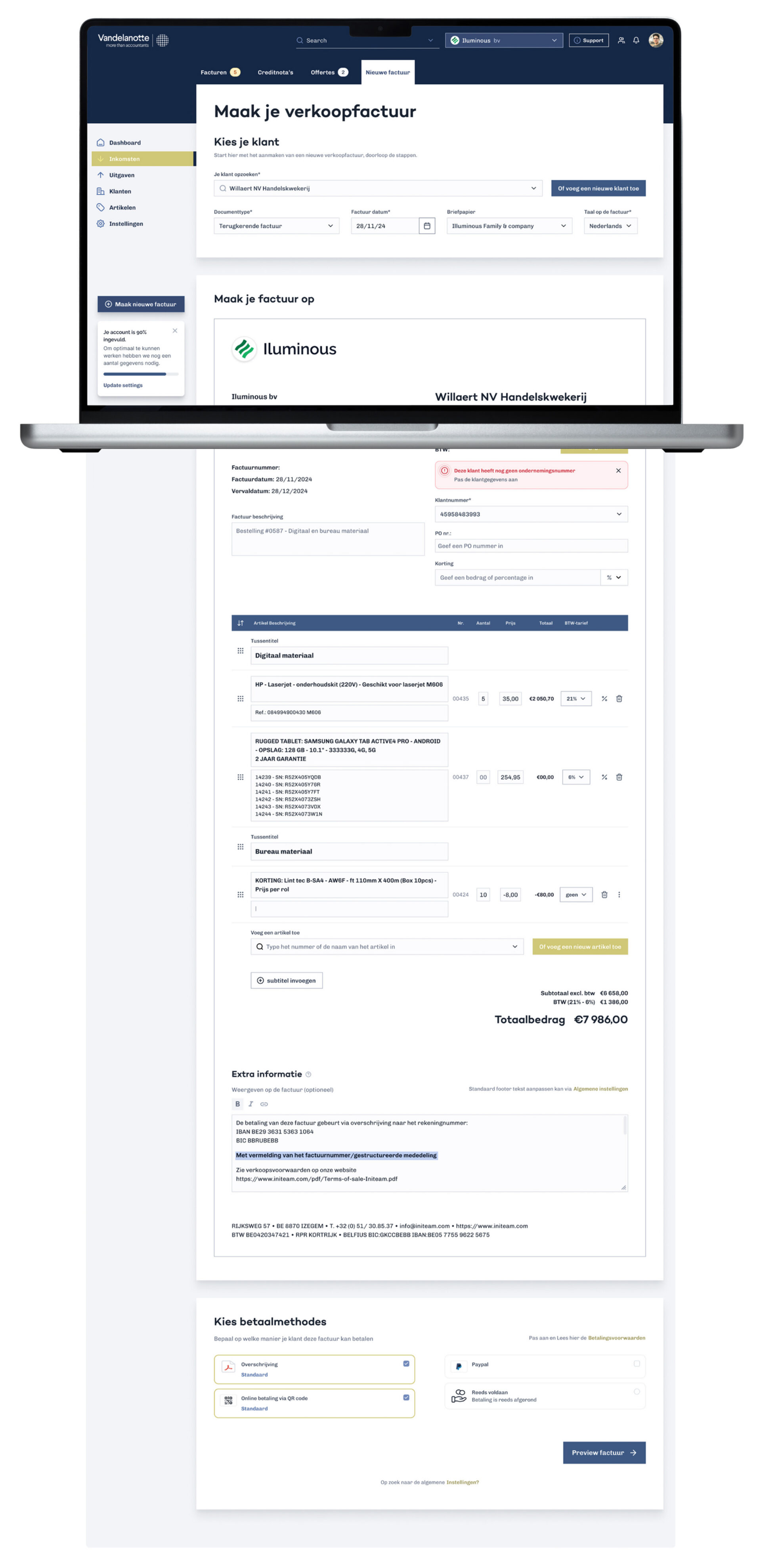Long webpage mockup of the dashboard, showing all statistics